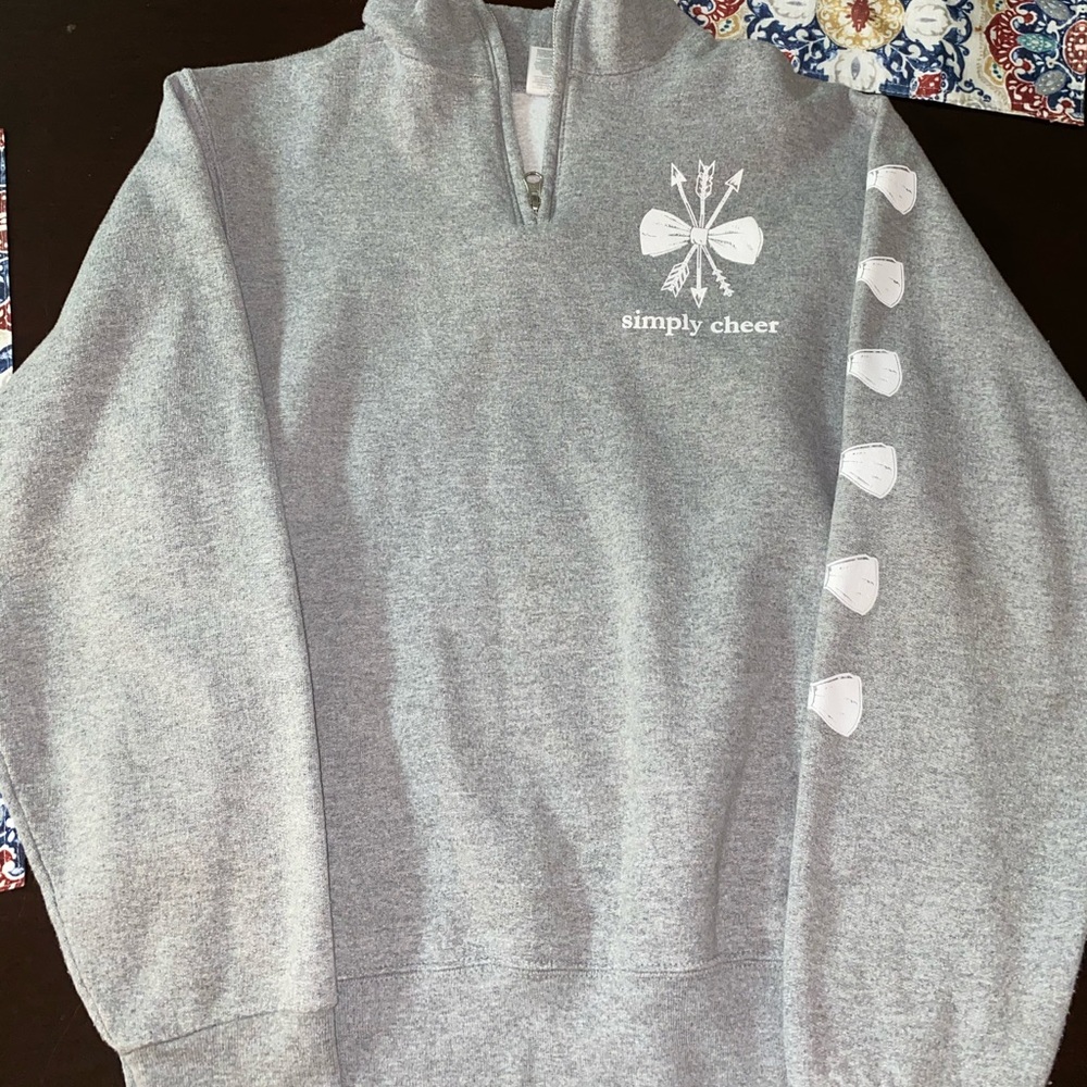 Gray simply southern cheer pull over